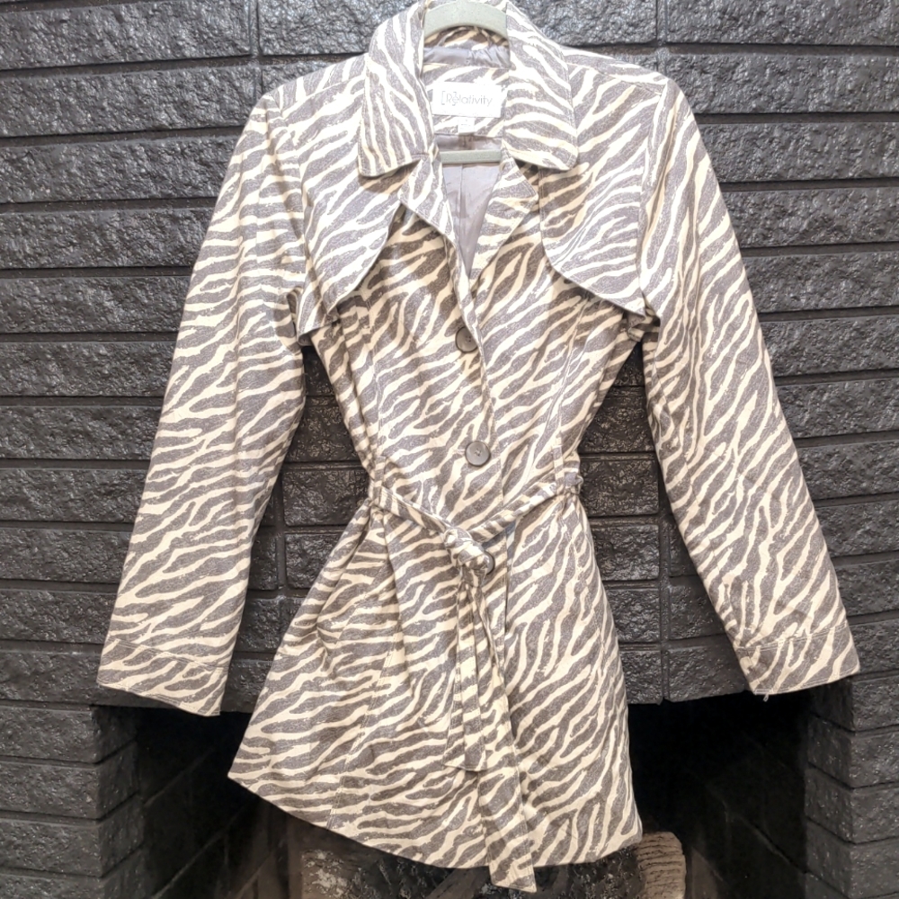Relativity zebra trench coat